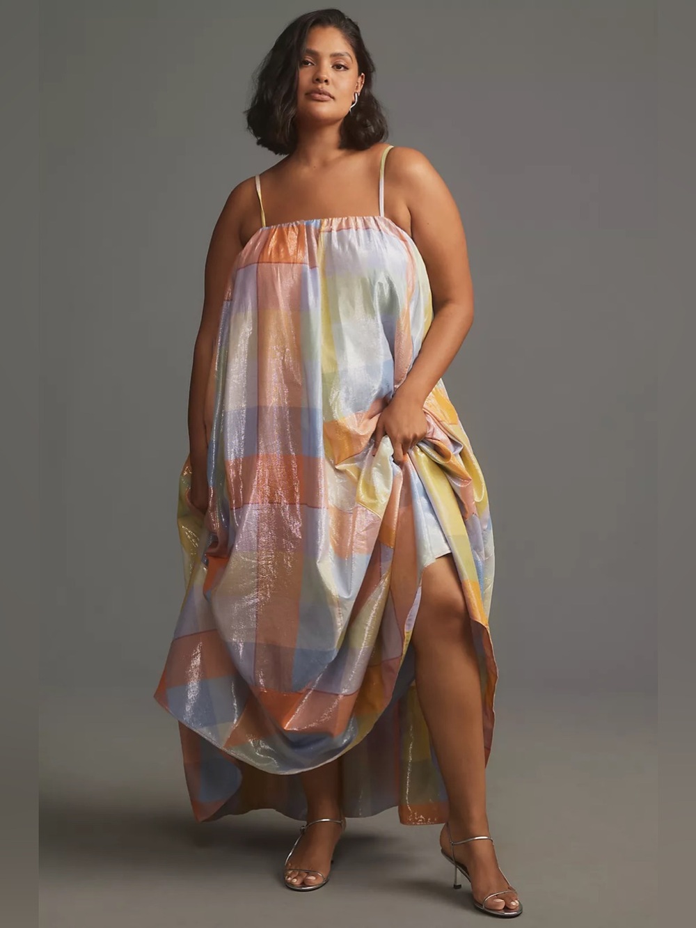 Anthropologie Pilcro Plaid Tent Maxi Dress Size Small - Picture 5 of 9